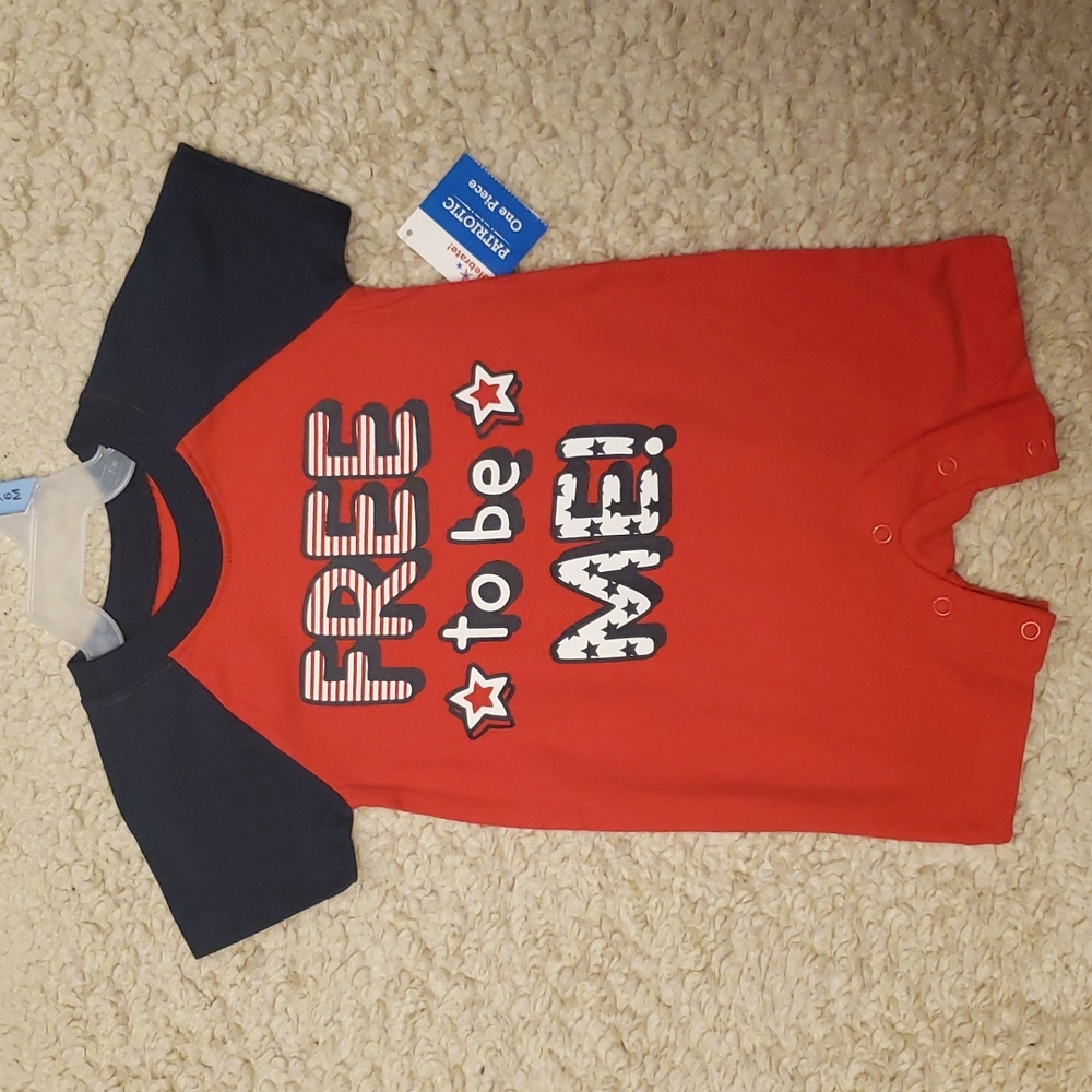 NWT patriotic romper,  3-6M
